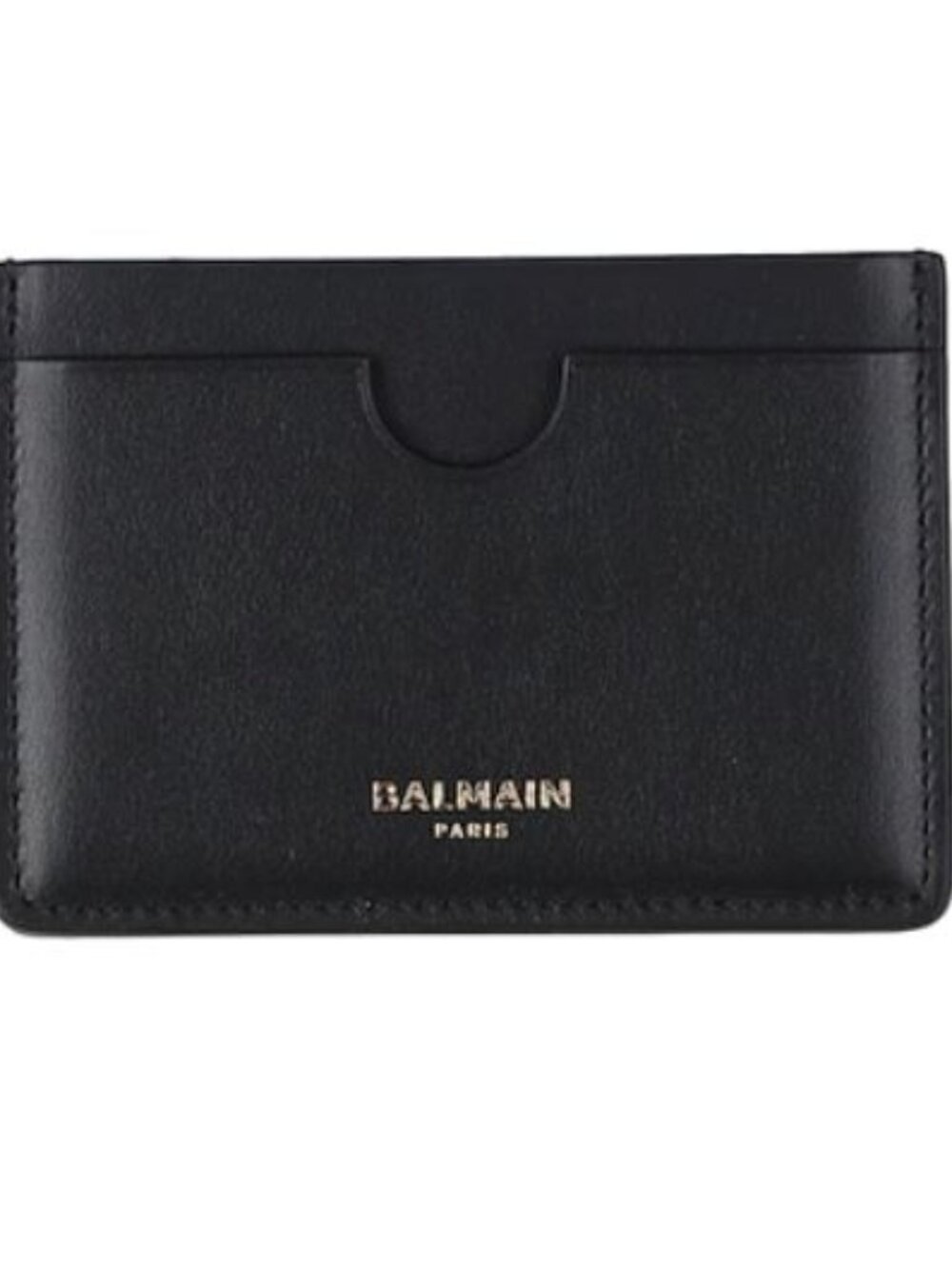 BALMAIN Leather Cardholder Black